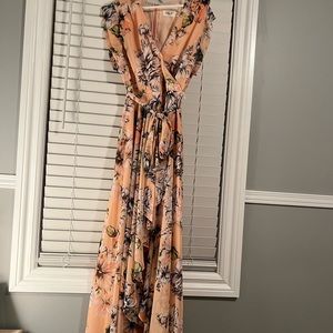 Eliza J Size 12 Floral Flowy Maxi Dress